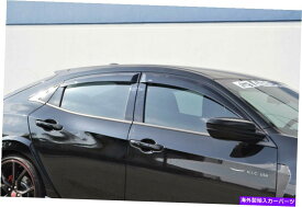 ウィンドウバイザー HIC USA 2017?2020シビックサイドウィンドウバイザーベントシェードデフレクターハッチバックのみ HIC USA 2017 to 2020 Civic side window visor vent shade deflector HATCHBACK ONLY