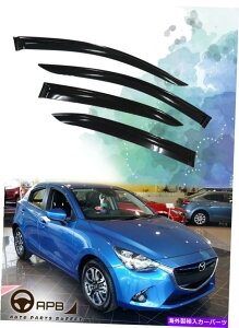 EBhEoCU[ }c_2f~I14-18ftN^[EBhEoCU[̃K[hxgVCV[h For Mazda 2 Demio 14-18 Deflector Window Visors Guard Vent Weather Shield