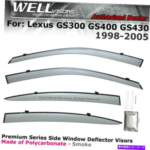 EBhEoCU[ GS300 GS400 GS430 98-05EBhETChK[hNbvIWellVisors WELLvisors For GS300 GS400 GS430 98-05 Clip on Window Side Guard Clip-on