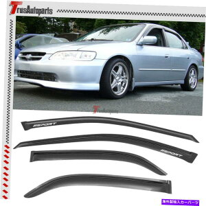 EBhEoCU[ 98-02z_AR[hZ_EBhEoCU[X[NCVF[hxgTChK[h4PCS For 98-02 Honda Accord Sedan Window Visors Smoke Rain Shade Vent Side Guard 4pcs