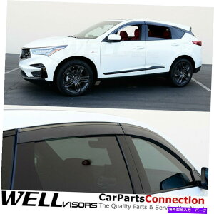 EBhEoCU[ Acura RDXWellvisorsTChEBhEoCU[19-22ftN^[CK[hubNg WellVisors Side Window Visor For Acura RDX 19-22 Deflector Rain Guard Black Trim