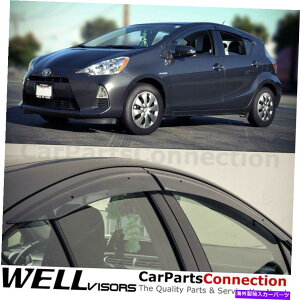 EBhEoCU[ g^vEXCToCU[̃fBtN^[NbvÎ߂̃EFoCU[EBhEoCU[12-19 WellVisors Window Visors 12-19 For Toyota Prius C Sun Visors Deflectors Clip-on