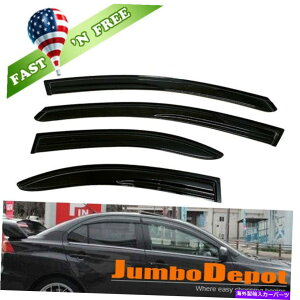 EBhEoCU[ tBbg2008-2017OHT[G{EBhEoCU[xgTCK[hftN^[ Fit 2008-2017 Mitsubishi Lancer Evo Window Visor Vent Sun Rain Guard Deflector