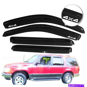 EBhEoCU[ K02-10tH[hGNXv[[4DREBhEoCU[X[NCVF[hftN^[XX^C Fits 02-10 Ford Explorer 4DR Window Visor Smoke Rain Shade Deflector Slim Styl