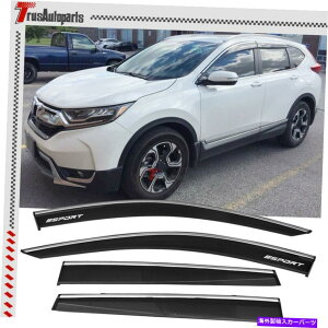 �E�B���h�E�o�C�U�[ 17-22�̃z���_C-RV�E�B���h�E�o�C�U�[w/�N�����g���������^�[�K�[�h�V�F�[�h�f�t���N�^�[ For 17-22 Honda C-RV Window Visor w/ Chrome Trim & letters Guard Shade Deflector