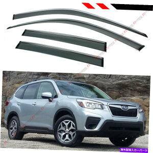 EBhEoCU[ 19-22Subaru Forester ChromegNbvIEBhEoCU[CK[hftN^[ FOR 19-22 SUBARU FORESTER CHROME TRIM CLIP-ON WINDOW VISOR RAIN GUARD DEFLECTOR