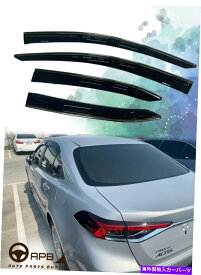 ウィンドウバイザー トヨタカローラセダン2020-クロムトリムウィンドウバイザーガードベントデフレクター用 For Toyota Corolla Sedan 2020- Chrome Trim Window Visor Guard Vent Deflector