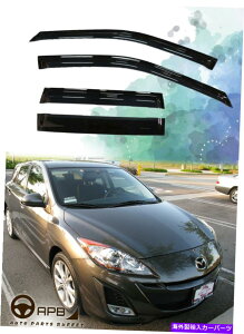 EBhEoCU[ }c_3nb`obN10-13ftN^[EBhEoCU[K[hxgVCV[h For Mazda 3 Hatchback 10-13 Deflector Window Visors Guard Vent Weather Shield