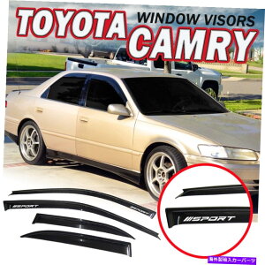 EBhEoCU[ 97-01g^JZ_EBhEoCU[VF[hK[hW/X|[cxgftN^[ For 97-01 Toyota Camry Sedan Window Visor Shade Guard w/ SPORT Vent Deflector
