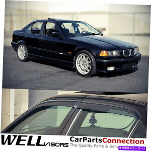EBhEoCU[ WELLVISORS WINDOW VISORS 92-98pBMW 3V[YE36Z_ToCU[fBtN^[ WellVisors Window Visors 92-98 For BMW 3-Series E36 Sedan Sun Visors Deflectors