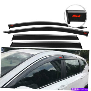 �E�B���h�E�o�C�U�[ 17-22�̃z���_CRV���C���E�B���h�E�o�C�U�[�T�C�h�V�F�[�h�K�[�hW/ Chrome Trim Deflector For 17-22 Honda CRV Rain Window Visor Side Shade Guard w/ Chrome Trim Deflector