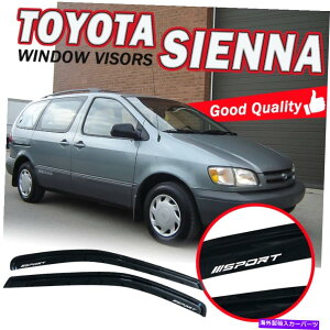 EBhEoCU[ tBbg98-03g^VGiEBhEoCU[w/ sportxgVF[hK[hfBtN^[2pcs Fits 98-03 Toyota Sienna Window Visor w/ SPORT Vent Shade Guard Deflectors 2PCS