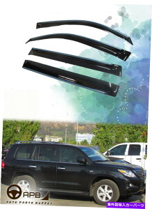 �E�B���h�E�o�C�U�[ Lexus LX570 07-19�N�����g�����E�B���h�E�o�C�U�[�K�[�h�x���g�f�t���N�^�[ For LEXUS LX570 07-19 Chrome Trim Window Visor Guard Vent Deflector