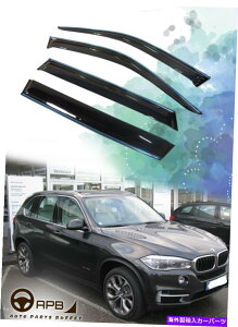 �E�B���h�E�o�C�U�[ BMW x5 f15 13-18�N�����g�����E�B���h�E�o�C�U�[�K�[�h�x���g�f�t���N�^�[ For BMW X5 F15 13-18 Chrome Trim Window Visor Guard Vent Deflector