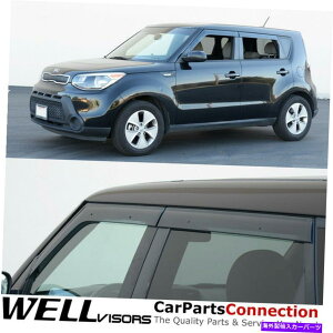 �E�B���h�E�o�C�U�[ Kia Soul 2014-2019 Rain Guards Wind Deflectors��Wellvisors�T�C�h�E�B���h�E�o�C�U�[ WellVisors Side Window Visors for Kia Soul 2014-2019 Rain Guards Wind Deflectors�y���s�A���i�z
