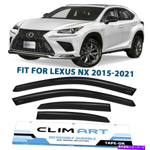 EBhEoCU[ CK[h̊CoCU[̓NTXNX̃VF[h2015-2021e[vI Rain Guards Vent Visors Shade for Lexus NX 2015-2021 Tape-on