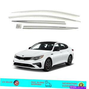 �E�B���h�E�o�C�U�[ Kia Optima 2016-2019�̃N�����E�B���h�Event Vidor Rain Guard Tape on Out Channel on Out�`�����l�� Chrome Window Vent Visor Rain Guard Tape On Out Channel for KIA Optima 2016-2019