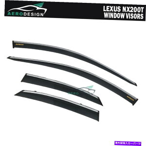 EBhEoCU[ 15-21NTXNX300H NX200TEBhEoCU[|J[{l[gVF[hW/ Chrome Trim For 15-21 Lexus NX300h NX200t Window Visors Polycarbonate Shade W/ Chrome Trim