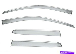 �E�B���h�E�o�C�U�[ Wellvisors�E�B���h�E�o�C�U�[2017-2022 Honda Ridgeline -Chrome Trim WellVisors Window Visors Deflectors for 2017-2022 Honda Ridgeline - Chrome Trim