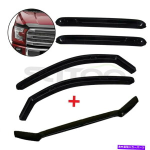 EBhEoCU[ 12-15̃g^^R}_uLû߂̑CoCU[ƃoOtN^[oOV[h Window Vent Visors & Bugflector Bug Shield For 12-15 Toyota Tacoma Double Cab