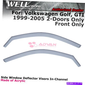 EBhEoCU[ tHNX[QStGTI 2hA99-2005EBhEoCU[C`l2PCS̃EFoCU[ WELLvisors For Volkswagen Golf GTI 2-Door 99-2005 Window Visors In-Channel 2Pcs