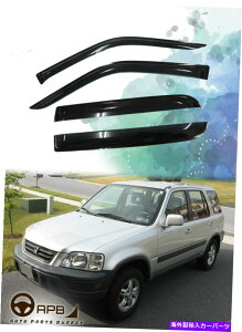 �E�B���h�E�o�C�U�[ �z���_CR-V CRV 97-01�f�t���N�^�[�E�B���h�E�o�C�U�[�̃K�[�h�x���g�V�C�V�[���h�̏ꍇ For Honda CR-V CRV 97-01 Deflector Window Visors Guard Vent Weather Shield