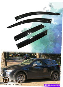 EBhEoCU[ }c_CX-3 16-18ftN^[EBhEoCU[K[hxgVCV[h For Mazda CX-3 16-18 Deflector Window Visors Guard Vent Weather Shield