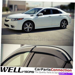�E�B���h�E�o�C�U�[ Wellvisors�E�B���h�E�o�C�U�[09-14 for Acura TSX�Z�_���T�C�h�f�B�t���N�^�[Chrome WellVisors Window Visors 09-14 For Acura TSX Sedan Side Deflectors Chrome