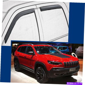 EBhEoCU[ `l͔d@EBhEoCU[2014-2021̊CVF[hW[v`FL[ In-Channel Wind Deflectors Window Visors Vent Shades for 2014-2021 Jeep CHEROKEE