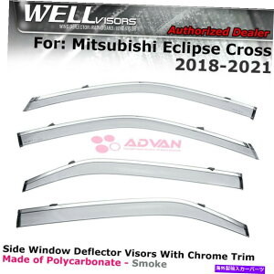 EBhEoCU[ OHGNvXNX̃EFoCU[18-22EBhEoCU[ftN^[Ng Wellvisors For Mitsubishi Eclipse Cross 18-22 Window Visor Deflector Chrome Trim