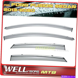 �E�B���h�E�o�C�U�[ �t�H�[�h�t���[�W�����Z�_��13-20�E�B���h�E�o�C�U�[�N�����̂��߂̃E�F���o�C�U�[���C���E�B���h�f�B�t���N�^�[ Wellvisors Rain Wind Deflectors For Ford Fusion Sedan 13-20 Window Visor