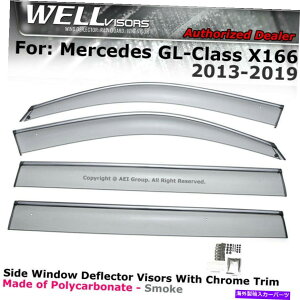 EBhEoCU[ WellvisorsEBhEoCU[ZfXGLNX13-19 x166CK[h WELLvisors Window Visors Mercedes GL-Class 13-19 X166 Rain Guard Wind Deflectors