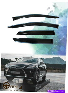 ウィンドウバイザー Lexus RX350 RX450H 2016-2020 Chrome Trim Window Vidor Guard Vent Deflector用 For Lexus RX350 RX450h 2016-2020 Chrome Trim Window Visor Guard Vent Deflector