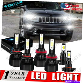 フォグライト Jeep Grand Cherokee 2011 2012 2013 Combo 6000K Cob LEDヘッドライト +フォグランプ For Jeep Grand Cherokee 2011 2012 2013 Combo 6000K COB LED Headlight + Fog Lamp