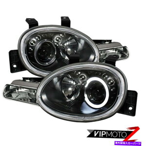 ACC V+En[GWFACYLEDvWFN^[ubNwbhCg95-99_bWlI New Left+Right Halo Angel Eyes LED Projector Black Headlights 95-99 Dodge NEON