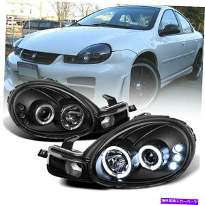 ACC 00-02_bWlIVn[vWFN^[LEDubNwbhvwbhCgAZu 00-02 Dodge Neon New Halo Projector LED Black HeadLamp Headlight Assembly