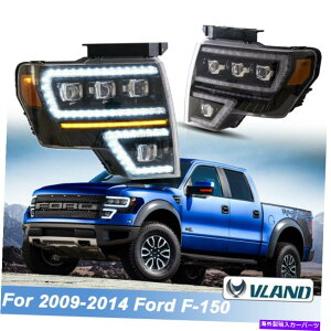 ACC 2009-14 Ford F150vWFN^[wbhCg +V[PV^[VOiLEDNA For 2009-14 Ford F150 Projector Headlights +Sequential Turn Signal LED Clear