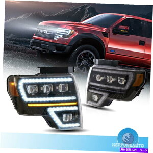 ACC 2009-2014 Ford F150tg̃V[PV^[MtyAvWFN^[wbhCg Pair Projector Headlight W/Sequential Turn Signal For 2009-2014 Ford F150 Front