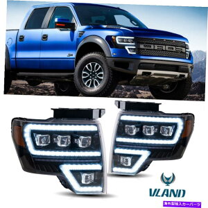 ACC 2009 - 14NtH[hF150vWFN^[wbhCgtV[PV^[VOiLEDvt For 2009-14 Ford F150 Projector Headlights w/ Sequential Turn Signal LED Lamps