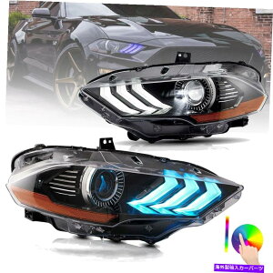 ACC vlandtLEDwbhCgw/ rgb drl for ford mustang 2018-2021pV[PV VLAND FULL LED Headlights w/ RGB DRL for Ford Mustang 2018-2021 with Sequential