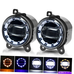 ACC 3.5in LEDvWFN^[fAGWFACCG[u[n[tHOCg_vI 3.5in LED Projector Dual Angel Eye Yellow Blue Halo Fog Light For Lada Priora