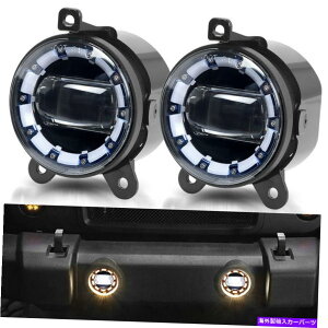 ACC 3.5C`EhLEDtHOCgCG[u[GWFACn[DRLvWFN^[op[v 3.5in Round LED Fog Light Yellow Blue Angel Eyes Halo DRL Projector Bumper Lamp