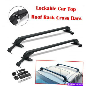 USTCNLA 2×jo[TJ[SUVgbvbN[וLAווNXo[LbgUS 2× Universal Car SUV Top Rack Rail Luggage Carrier Baggage Roof Cross Bar Kit-US