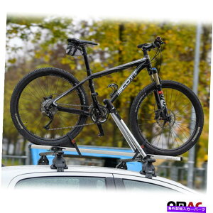 USTCNLA 1̎]ԗp̉}Eg]ԃLAbNA~jESh~h~ Roof Mounted Bike Carrier Rack Aluminium Safety Anti Theft For One Bicycle