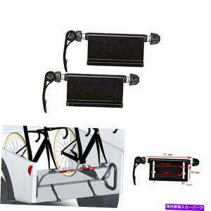 USTCNLA 2 PCS]ԃubNNCbN[XtH[N}EgLAz_[J[sbNAbvxbh 2 Pcs Bicycle Black Quick Release Fork Mounts Carrier Holder For Car Pickup Bed