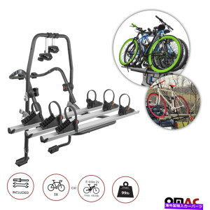 USTCNLA AgN}Eg3oCNbN]ԃLAA~jEƃX`[3C`̃V[o[ Rear Trunk Mount 3 Bike Rack Bicycle Carrier Aluminium and Steel For 3" Receiver
