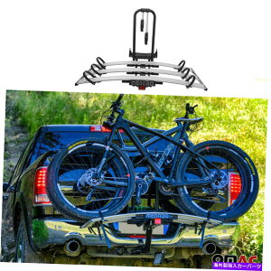 USTCNLA 3]ԃLA2C`V[o[qb`܂肽ݐ܂肽ݎbNpSUVgbNJ[p 3 Bicycle Carrier 2h Receiver Hitch Mounted Foldable Rack for SUV Truck Car