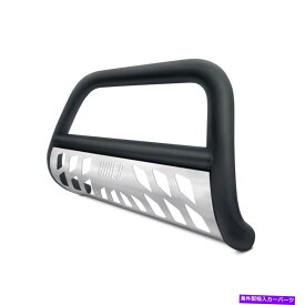 Bull Bar トヨタ・ツンドラ07-20牡羊座4 "ビッグホーンブラックブルバーwブラッシングスキッドプレート For Toyota Tundra 07-20 Aries 4" Big Horn Black Bull Bar w Brushed Skid Plate