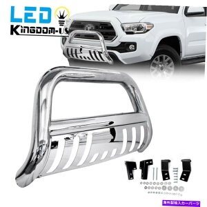 Bull Bar XeXX`[uo[3 '' 05-15g^^R}̃op[OK[h Stainless Steel Bull Bar 3'' Push Bumper Grille Guard for 05-15 Toyota Tacoma