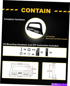 Bull Bar 3 "�u���o�[�v�b�V���o���p�[�O�����K�[�h2007-2020�g���^�c���h���Z�R�C�A�u���b�N 3" Bull Bar Push Bumper Grille Guard For 2007-2020 Toyota Tundra Sequoia BLACK